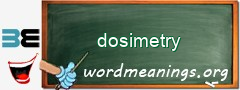 WordMeaning blackboard for dosimetry